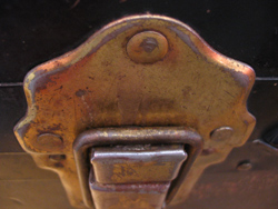 Brass latch on trunk